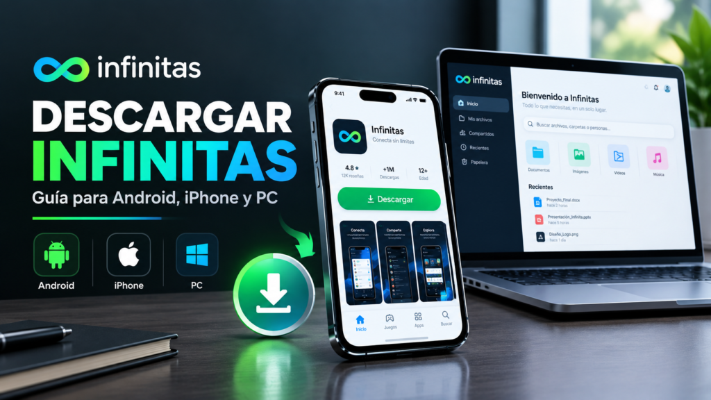 Guía para descargar Infinitas y conocer sus opciones de compatibilidad con Android, iPhone y PC.