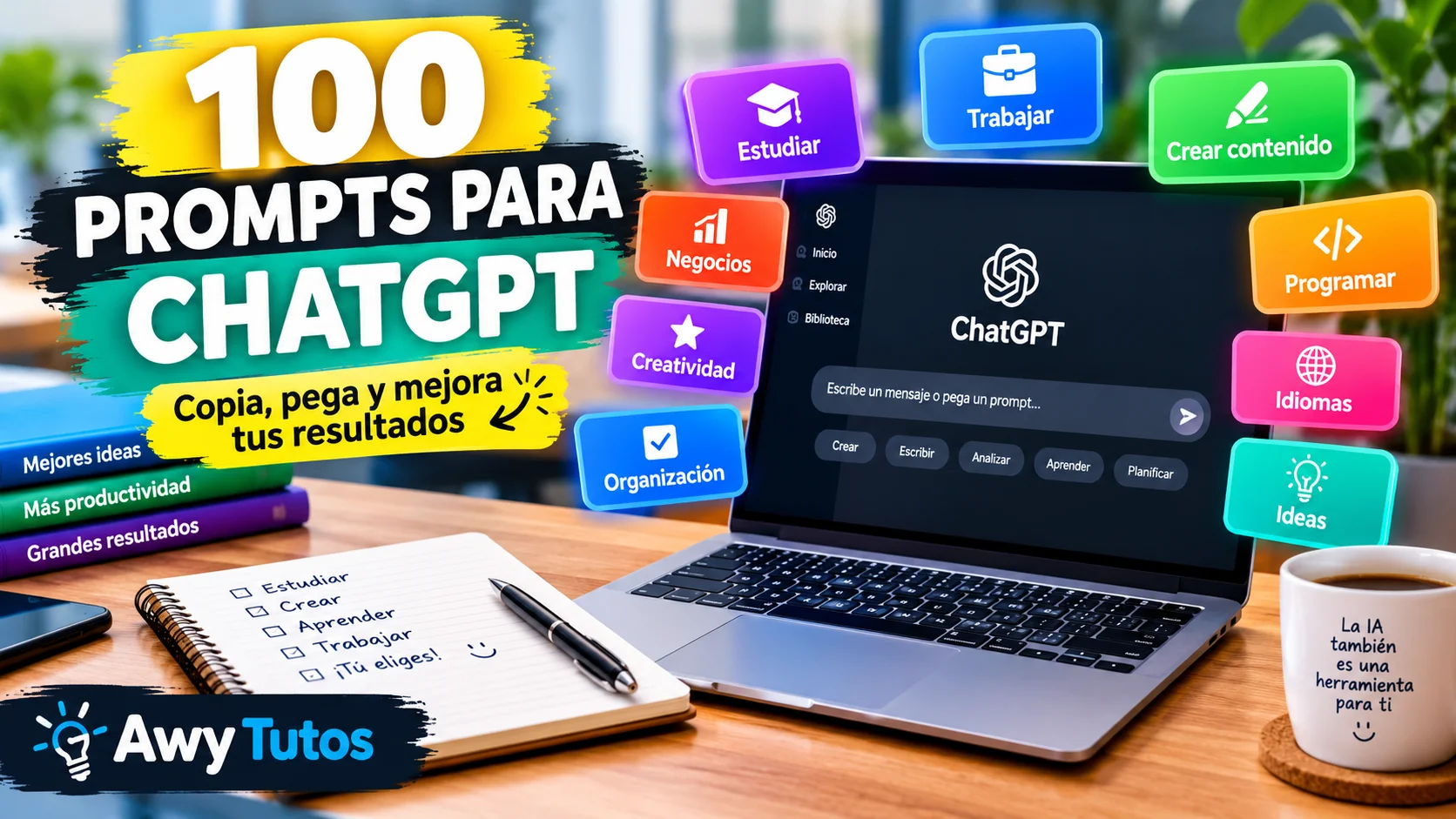 100 prompts para ChatGPT que puedes copiar y usar gratis